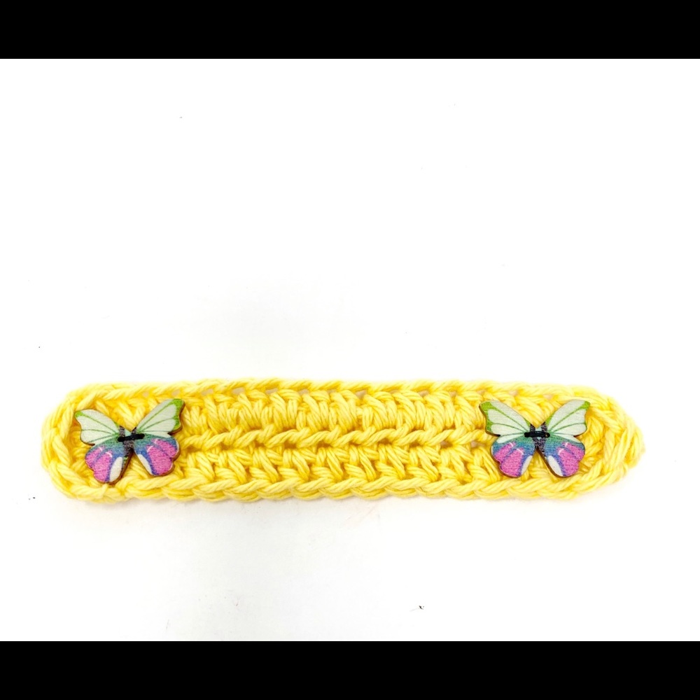 Crochet Ear Savers Extenders Yellow 100% Cotton
